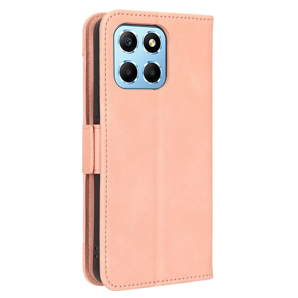 For Honor X8 5G Anti-drop PU Leather Folio Phone Case Stand Multiple Card Slots Magnetic Protective Flip Cell Phone Cover