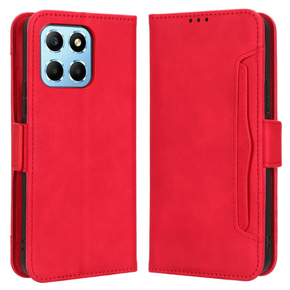 For Honor X8 5G Anti-drop PU Leather Folio Phone Case Stand Multiple Card Slots Magnetic Protective Flip Cell Phone Cover