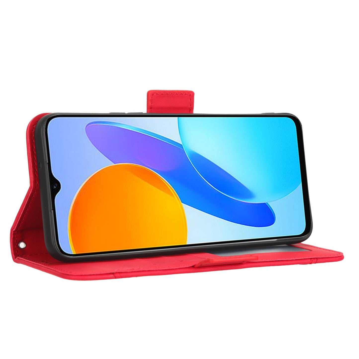 For Honor X8 5G Anti-drop PU Leather Folio Phone Case Stand Multiple Card Slots Magnetic Protective Flip Cell Phone Cover