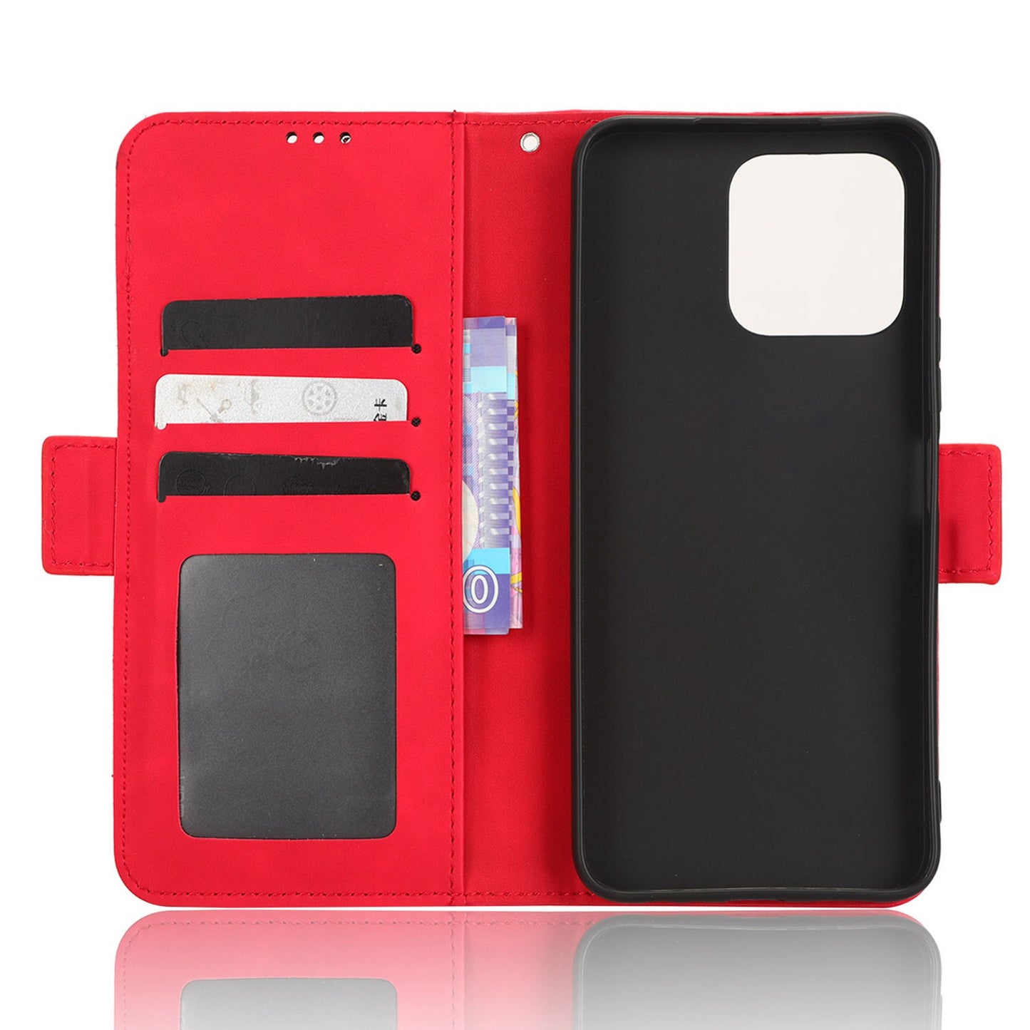 For Honor X8 5G Anti-drop PU Leather Folio Phone Case Stand Multiple Card Slots Magnetic Protective Flip Cell Phone Cover