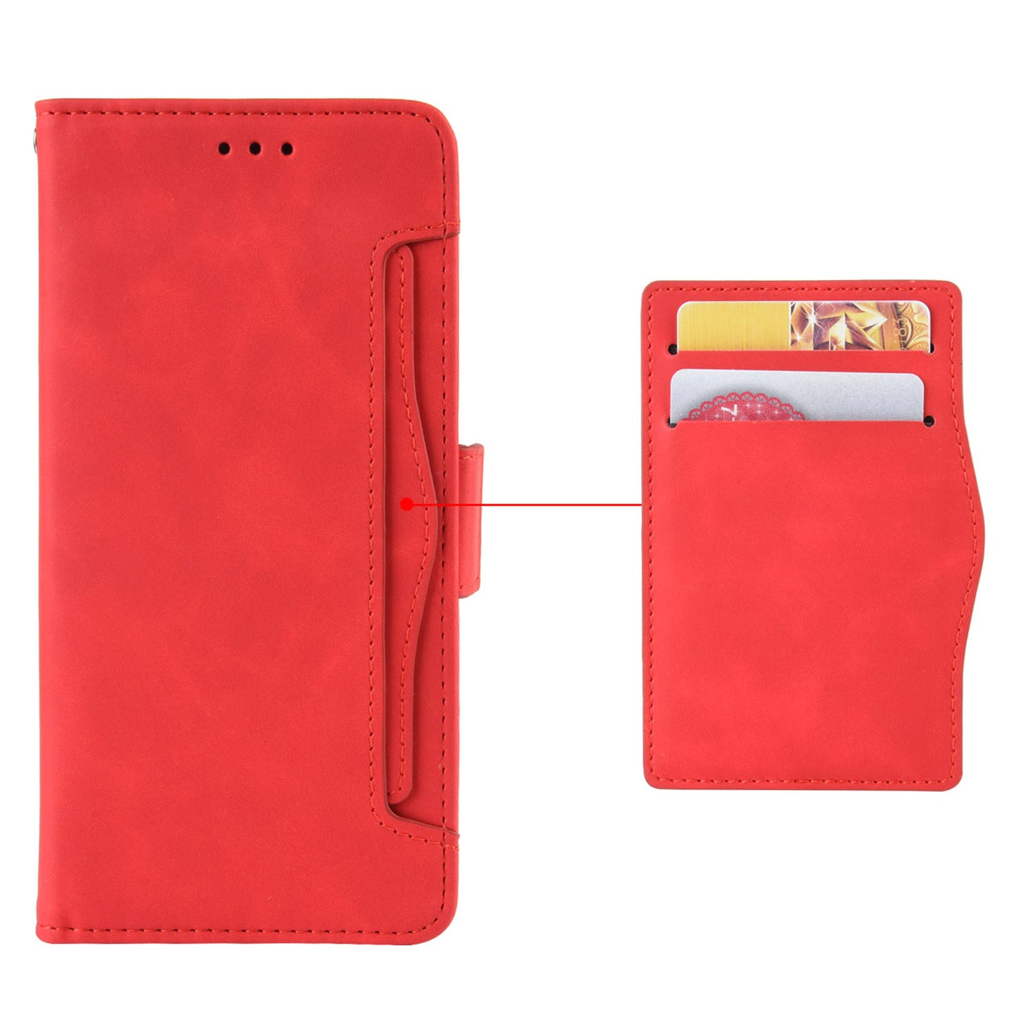 For Honor X8 5G Anti-drop PU Leather Folio Phone Case Stand Multiple Card Slots Magnetic Protective Flip Cell Phone Cover