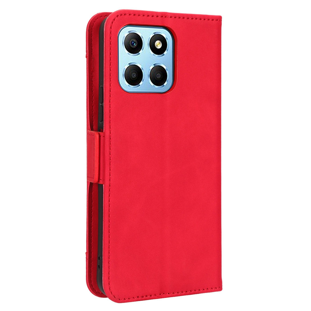 For Honor X8 5G Anti-drop PU Leather Folio Phone Case Stand Multiple Card Slots Magnetic Protective Flip Cell Phone Cover