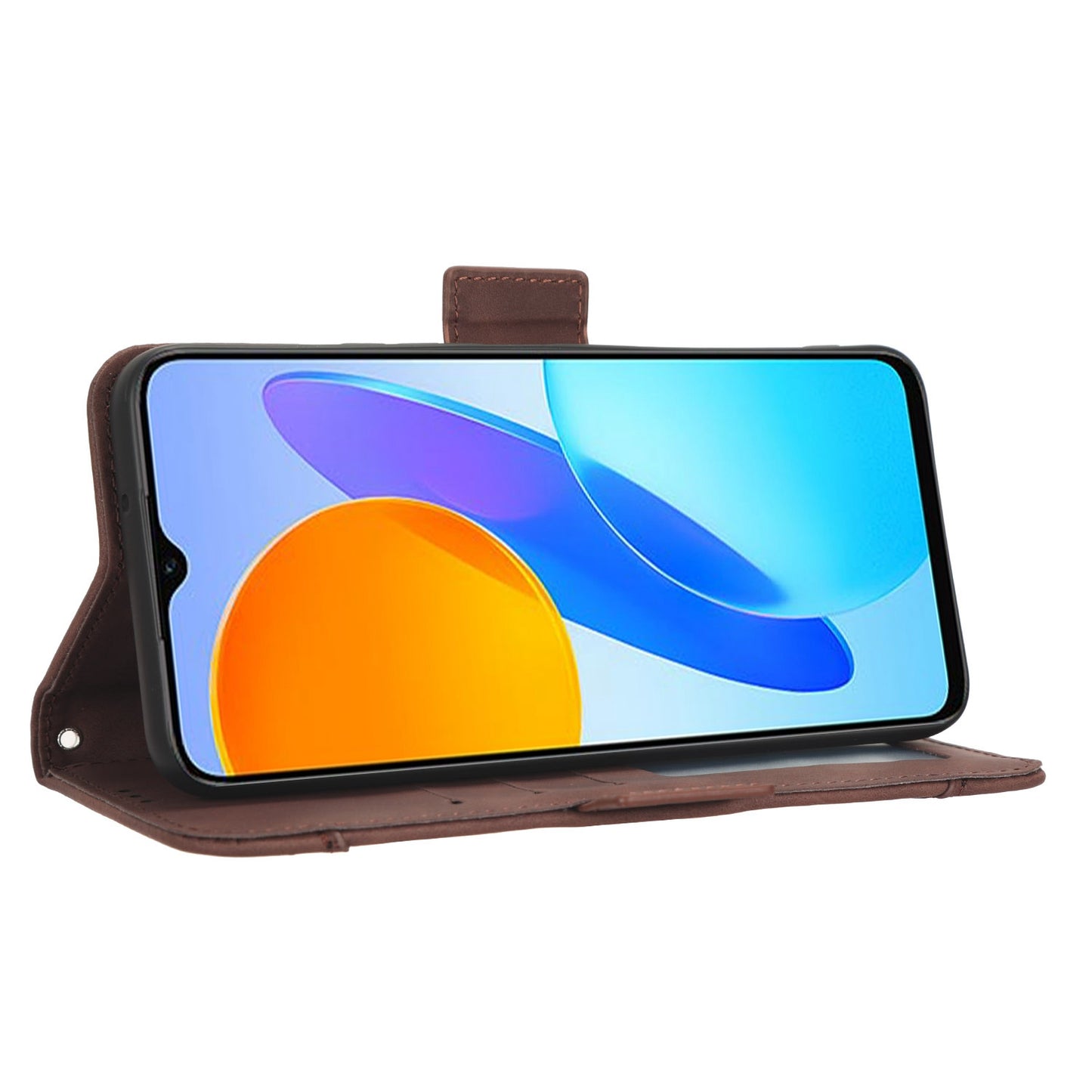 For Honor X8 5G Anti-drop PU Leather Folio Phone Case Stand Multiple Card Slots Magnetic Protective Flip Cell Phone Cover