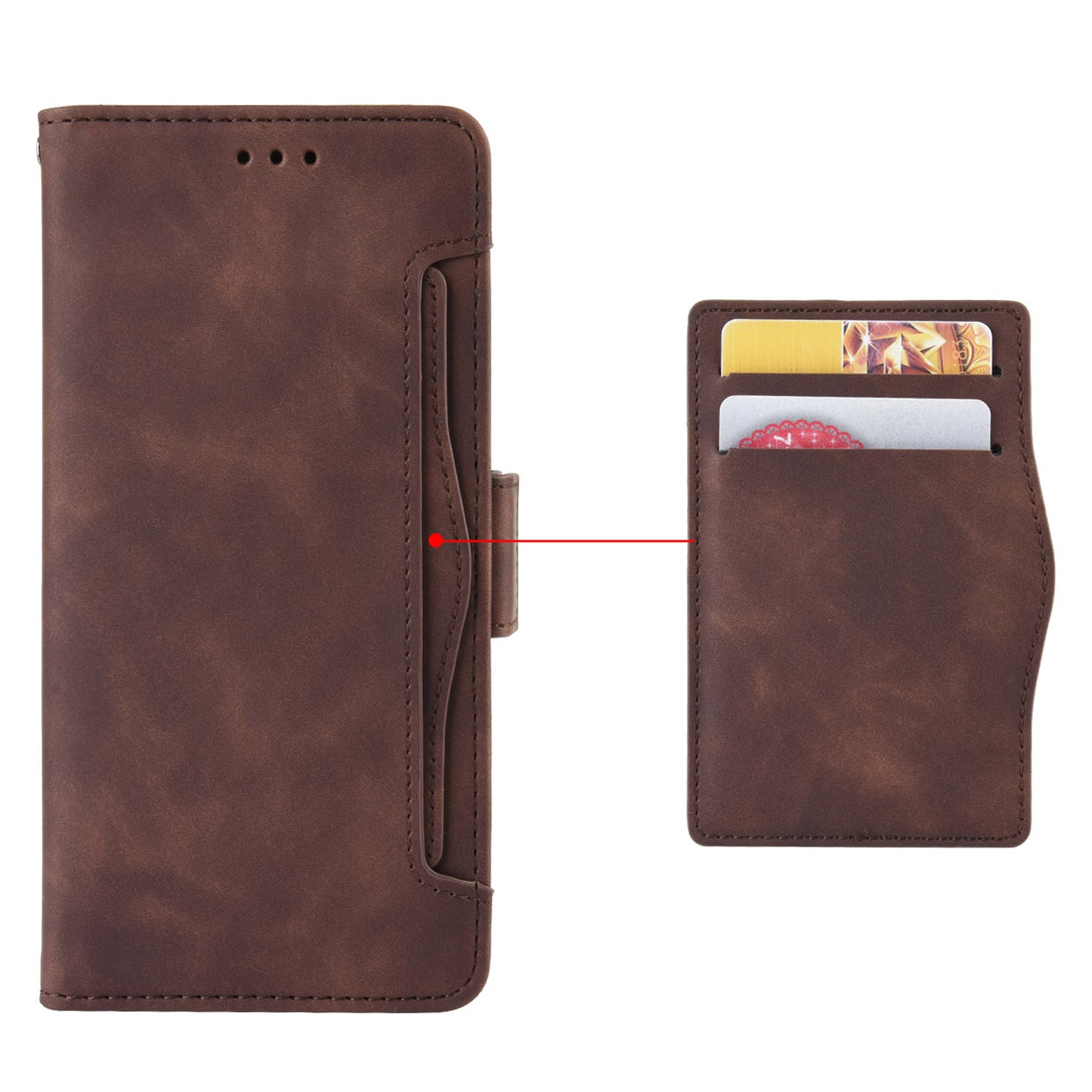 For Honor X8 5G Anti-drop PU Leather Folio Phone Case Stand Multiple Card Slots Magnetic Protective Flip Cell Phone Cover