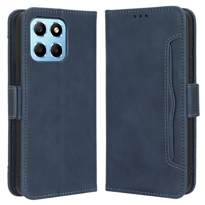 For Honor X8 5G Anti-drop PU Leather Folio Phone Case Stand Multiple Card Slots Magnetic Protective Flip Cell Phone Cover