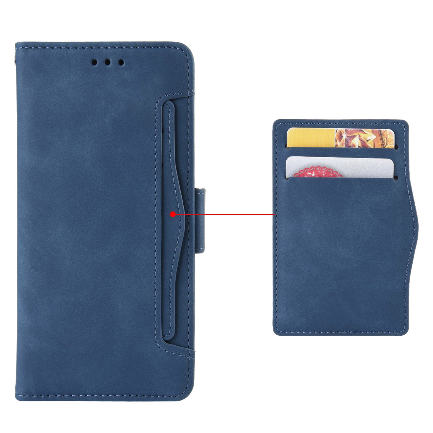 For Honor X8 5G Anti-drop PU Leather Folio Phone Case Stand Multiple Card Slots Magnetic Protective Flip Cell Phone Cover
