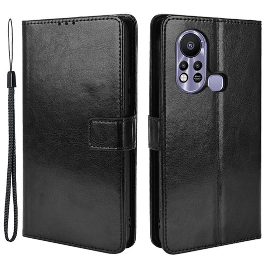 For Infinix Hot 11s / Infinix Hot 11s NFC 4G Anti-drop PU Leather Phone Case Crazy Horse Texture Wallet Stand Magnetic Clasp Phone Cover