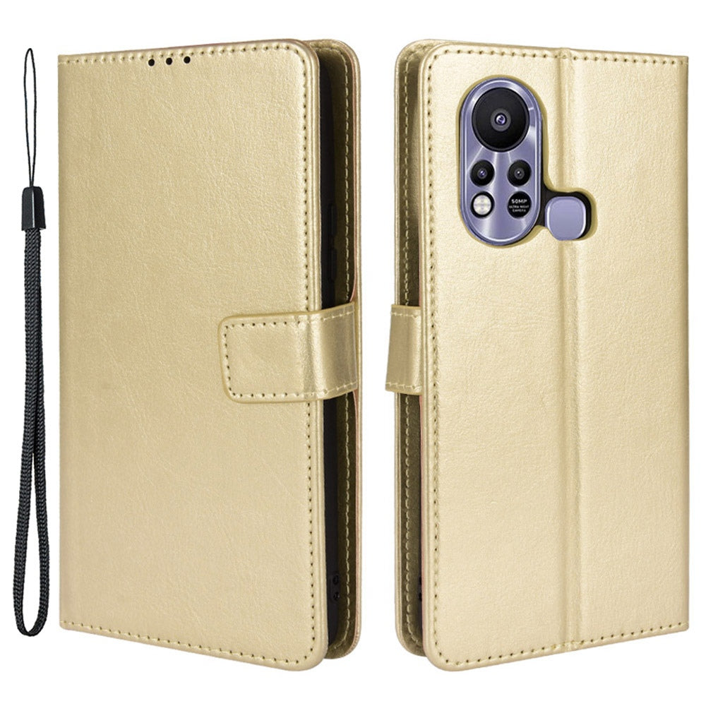 For Infinix Hot 11s / Infinix Hot 11s NFC 4G Anti-drop PU Leather Phone Case Crazy Horse Texture Wallet Stand Magnetic Clasp Phone Cover