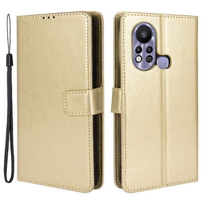 For Infinix Hot 11s / Infinix Hot 11s NFC 4G Anti-drop PU Leather Phone Case Crazy Horse Texture Wallet Stand Magnetic Clasp Phone Cover