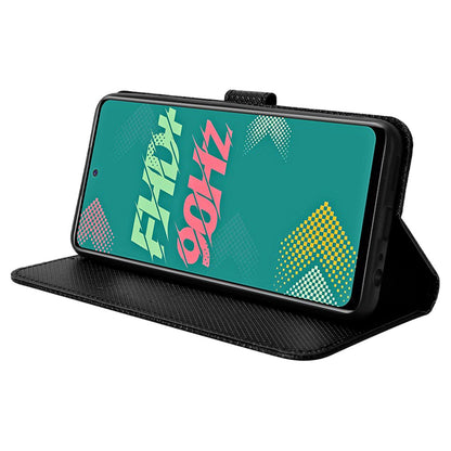 For Infinix Hot 11s / Hot 11s NFC 4G Wallet Phone Case Diamond Texture Anti-scratch PU Leather Cellphone Cover with Stand