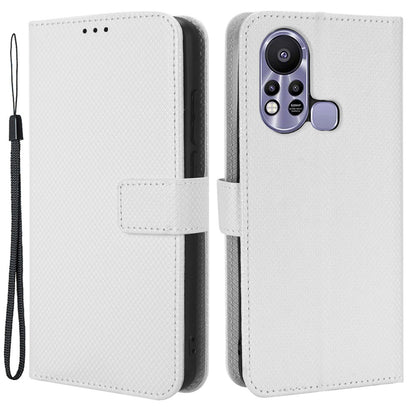 For Infinix Hot 11s / Hot 11s NFC 4G Wallet Phone Case Diamond Texture Anti-scratch PU Leather Cellphone Cover with Stand