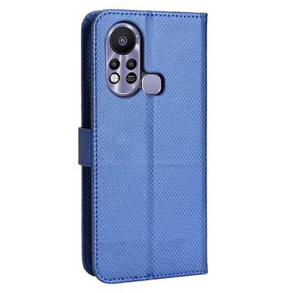 For Infinix Hot 11s / Hot 11s NFC 4G Wallet Phone Case Diamond Texture Anti-scratch PU Leather Cellphone Cover with Stand