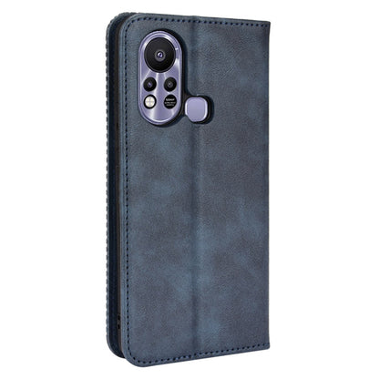 For Infinix Hot 11s / Hot 11s NFC 4G Retro Texture PU Leather Case Imprinted Pattern Magnetic Auto-absorbed Phone Stand Wallet Cover
