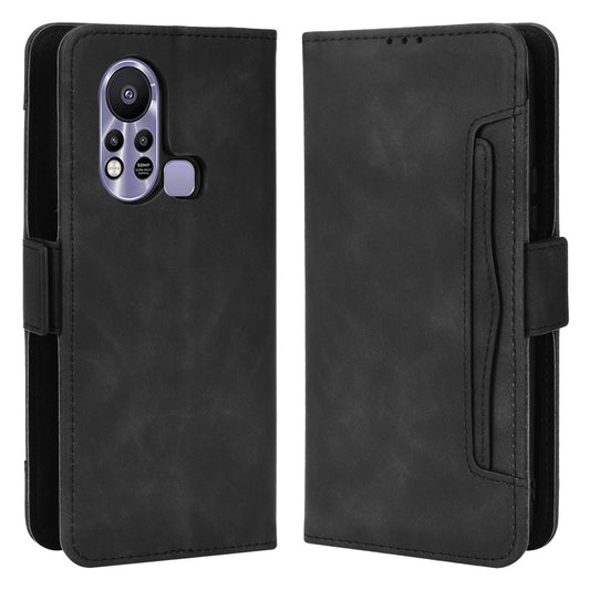 For Infinix Hot 11s / Hot 11s NFC 4G Multiple Card Slots PU Leather Case Dual Magnetic Clasp Phone Cover with Stand Wallet