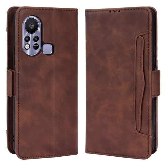 For Infinix Hot 11s / Hot 11s NFC 4G Multiple Card Slots PU Leather Case Dual Magnetic Clasp Phone Cover with Stand Wallet