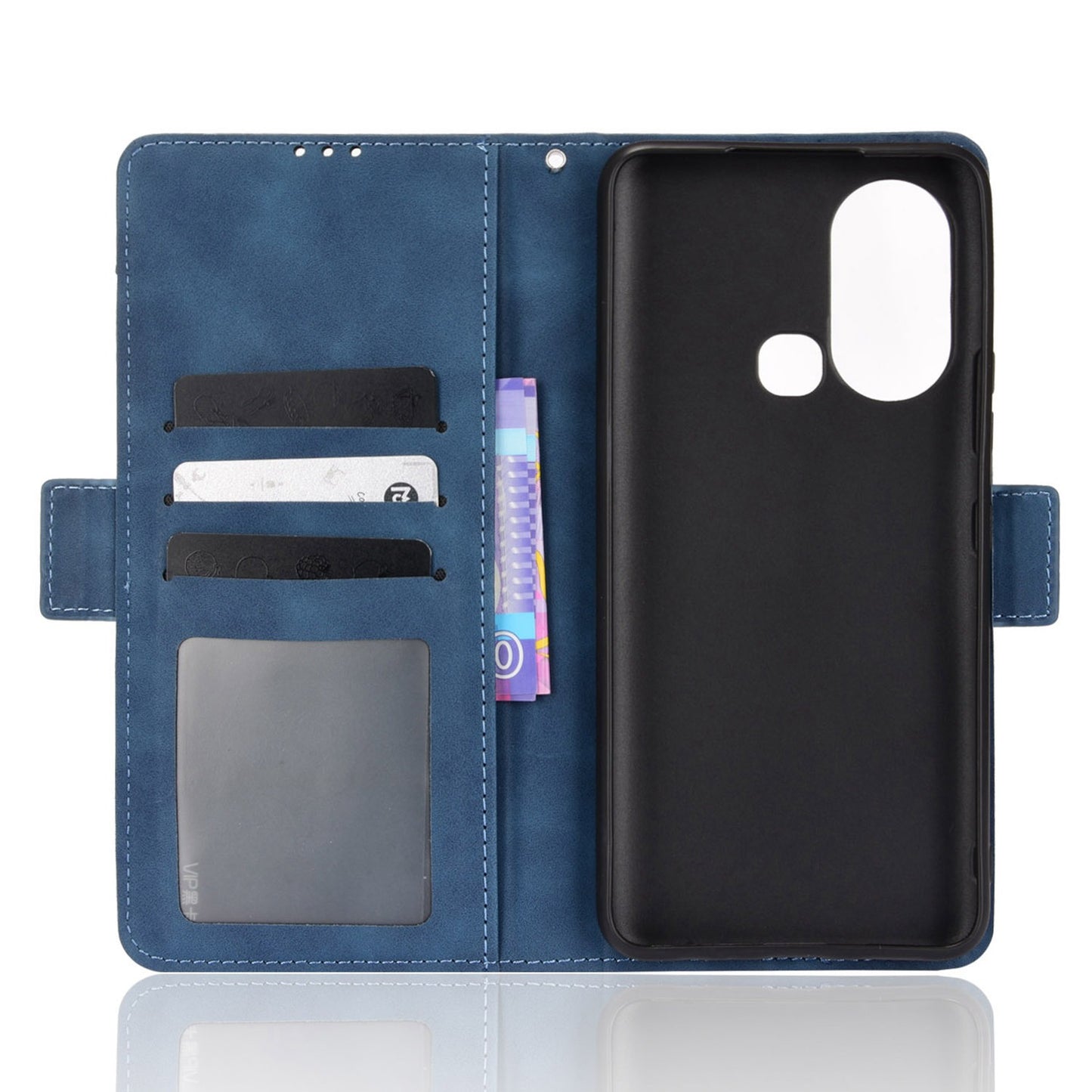 For Infinix Hot 11s / Hot 11s NFC 4G Multiple Card Slots PU Leather Case Dual Magnetic Clasp Phone Cover with Stand Wallet