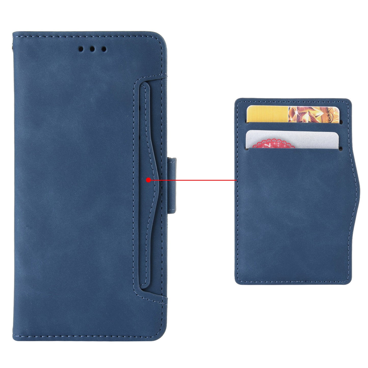 For Infinix Hot 11s / Hot 11s NFC 4G Multiple Card Slots PU Leather Case Dual Magnetic Clasp Phone Cover with Stand Wallet