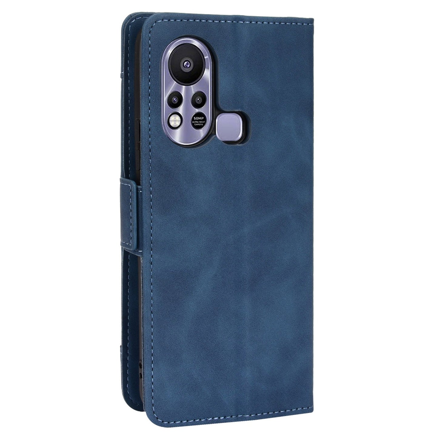 For Infinix Hot 11s / Hot 11s NFC 4G Multiple Card Slots PU Leather Case Dual Magnetic Clasp Phone Cover with Stand Wallet