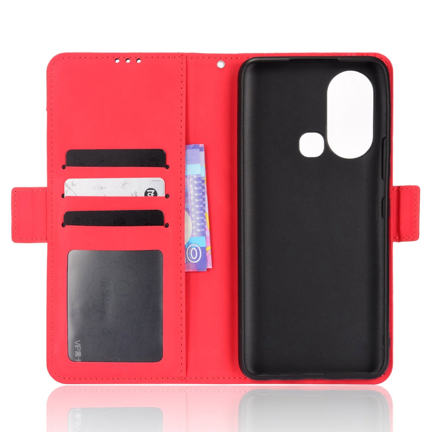 For Infinix Hot 11s / Hot 11s NFC 4G Multiple Card Slots PU Leather Case Dual Magnetic Clasp Phone Cover with Stand Wallet