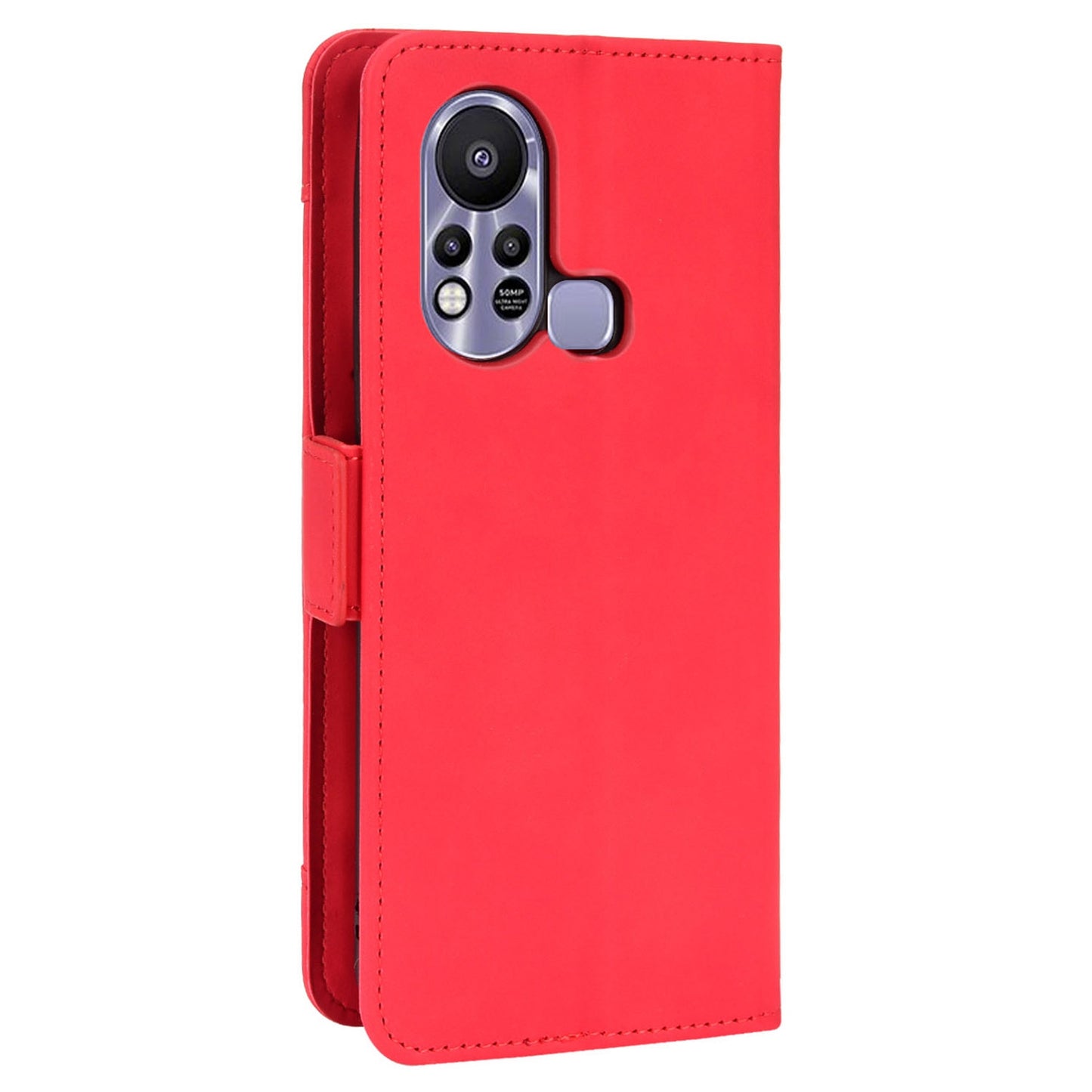 For Infinix Hot 11s / Hot 11s NFC 4G Multiple Card Slots PU Leather Case Dual Magnetic Clasp Phone Cover with Stand Wallet