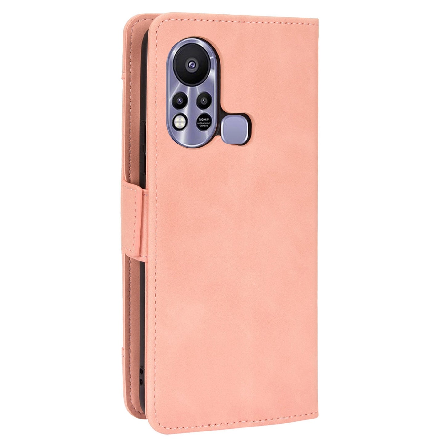 For Infinix Hot 11s / Hot 11s NFC 4G Multiple Card Slots PU Leather Case Dual Magnetic Clasp Phone Cover with Stand Wallet