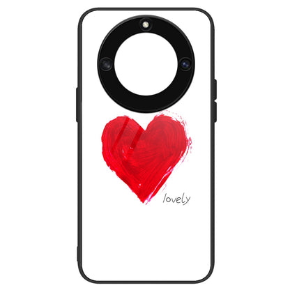For Honor X40 5G Anti-scratch PC+TPU+Tempered Glass Shockproof Phone Cover Pattern Printing Anti-fading Phone Case