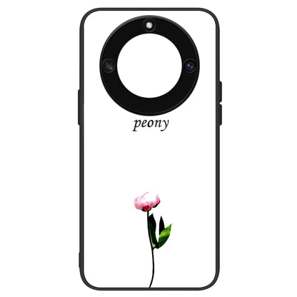For Honor X40 5G Anti-scratch PC+TPU+Tempered Glass Shockproof Phone Cover Pattern Printing Anti-fading Phone Case