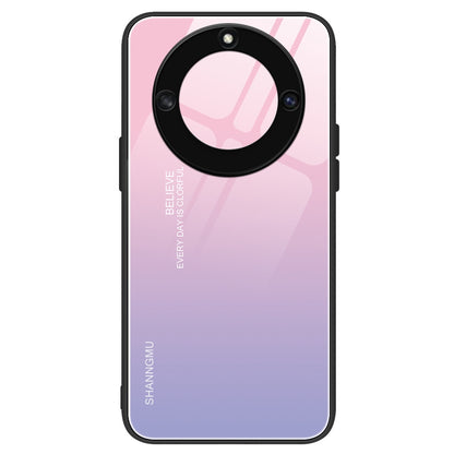 For Honor X40 5G Anti-scratch PC+TPU+Tempered Glass Shockproof Phone Cover Pattern Printing Anti-fading Phone Case