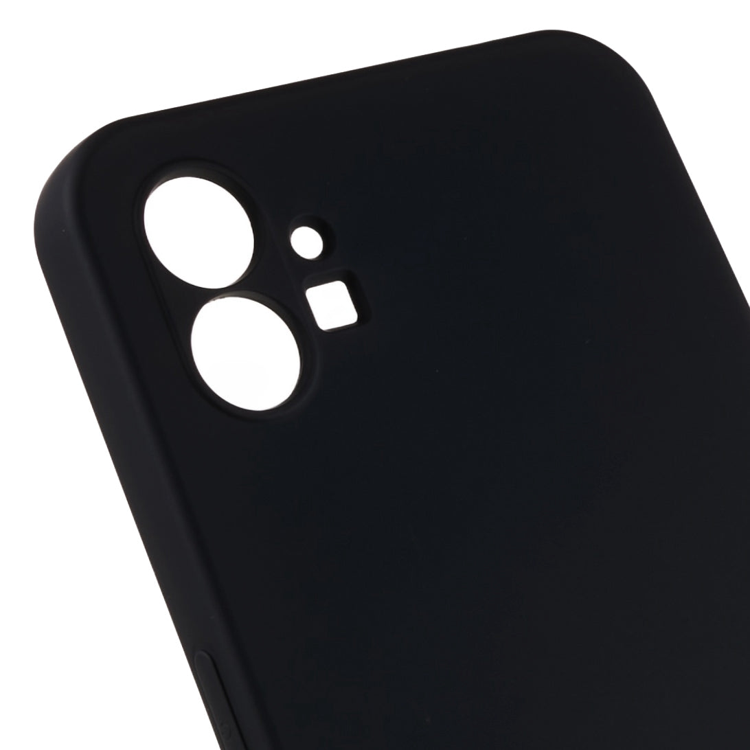 For Nothing phone (1) 5G Liquid Silicone Texture Feeling Arc Edge Phone Cover 2.0mm Thick TPU Back Case