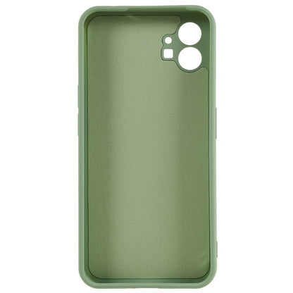 For Nothing phone (1) 5G Liquid Silicone Texture Feeling Arc Edge Phone Cover 2.0mm Thick TPU Back Case
