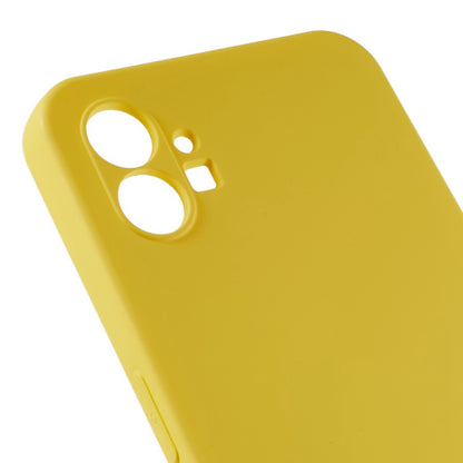 For Nothing phone (1) 5G Liquid Silicone Texture Feeling Arc Edge Phone Cover 2.0mm Thick TPU Back Case