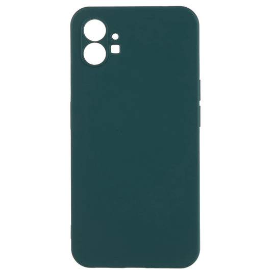 For Nothing phone (1) 5G Liquid Silicone Texture Feeling Arc Edge Phone Cover 2.0mm Thick TPU Back Case