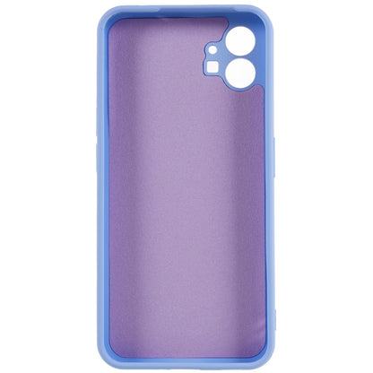 For Nothing phone (1) 5G Liquid Silicone Texture Feeling Arc Edge Phone Cover 2.0mm Thick TPU Back Case