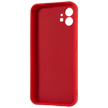 For Nothing phone (1) 5G Liquid Silicone Texture Feeling Arc Edge Phone Cover 2.0mm Thick TPU Back Case
