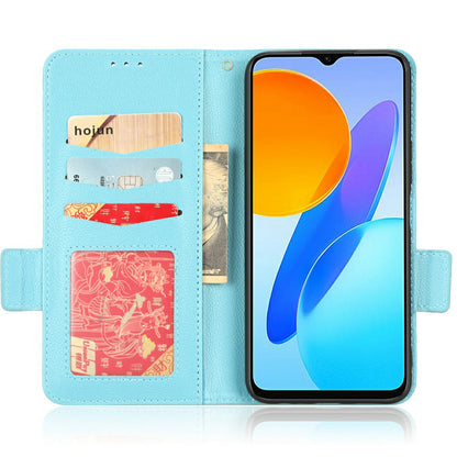 For Honor X8 5G Litchi Texture PU Leather Wallet Case Stand Feature Dual Magnetic Clasp Protective Shockproof Phone Cover