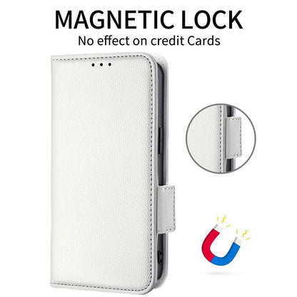 For Honor X8 5G Litchi Texture PU Leather Wallet Case Stand Feature Dual Magnetic Clasp Protective Shockproof Phone Cover