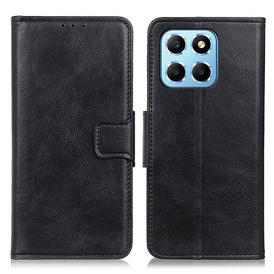 For Honor X8 5G Shockproof Crazy Horse Texture Wallet Stand Case Full Body Protection Split Leather Cell Phone Cover