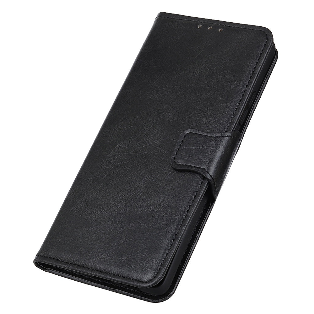 For Honor X8 5G Shockproof Crazy Horse Texture Wallet Stand Case Full Body Protection Split Leather Cell Phone Cover