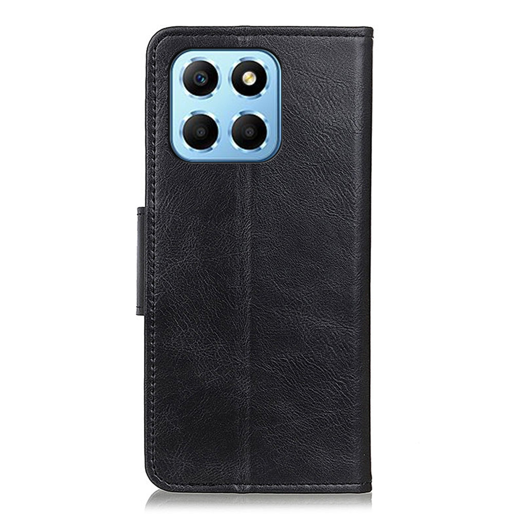 For Honor X8 5G Shockproof Crazy Horse Texture Wallet Stand Case Full Body Protection Split Leather Cell Phone Cover