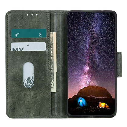 For Honor X8 5G Shockproof Crazy Horse Texture Wallet Stand Case Full Body Protection Split Leather Cell Phone Cover