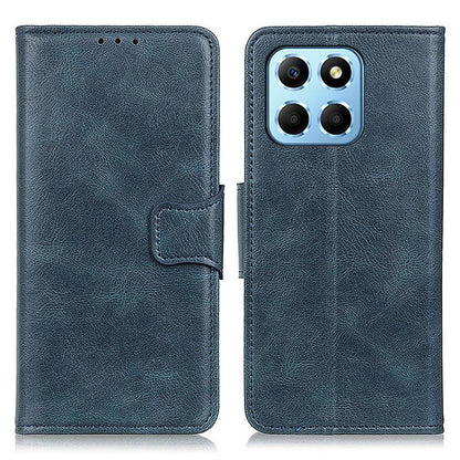 For Honor X8 5G Shockproof Crazy Horse Texture Wallet Stand Case Full Body Protection Split Leather Cell Phone Cover