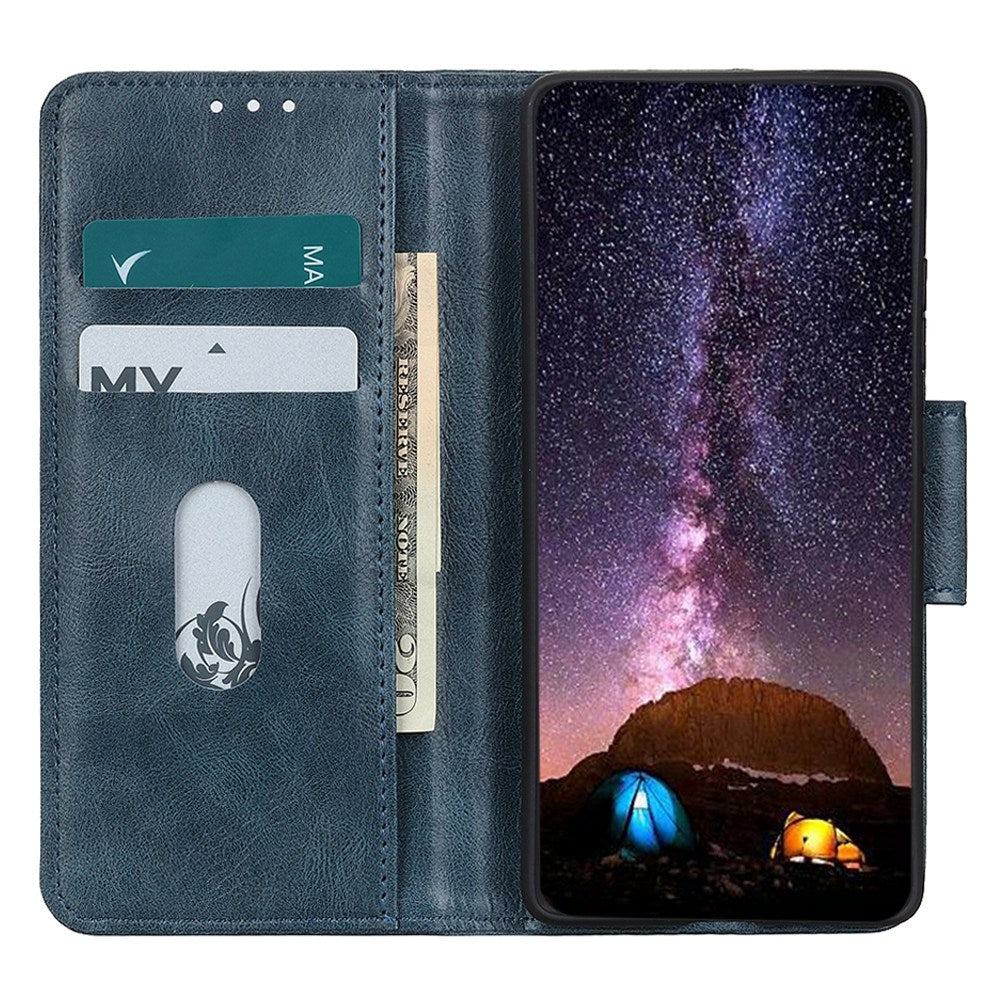 For Honor X8 5G Shockproof Crazy Horse Texture Wallet Stand Case Full Body Protection Split Leather Cell Phone Cover