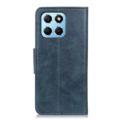For Honor X8 5G Shockproof Crazy Horse Texture Wallet Stand Case Full Body Protection Split Leather Cell Phone Cover