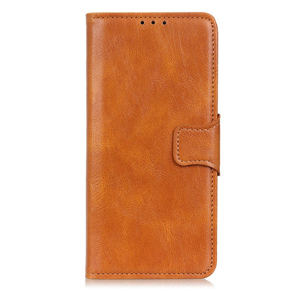 For Honor X8 5G Shockproof Crazy Horse Texture Wallet Stand Case Full Body Protection Split Leather Cell Phone Cover