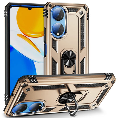 For Honor X7 Military Grade Protective Case Ring Kickstand Hybrid PC + TPU Shockproof Phone Cover
