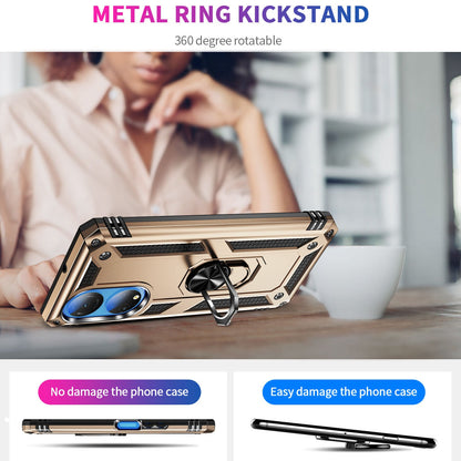 For Honor X7 Military Grade Protective Case Ring Kickstand Hybrid PC + TPU Shockproof Phone Cover