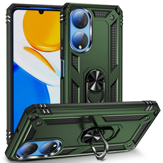 For Honor X7 Military Grade Protective Case Ring Kickstand Hybrid PC + TPU Shockproof Phone Cover