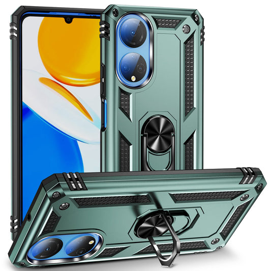 For Honor X7 Military Grade Protective Case Ring Kickstand Hybrid PC + TPU Shockproof Phone Cover