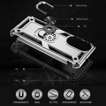 For Honor X7 Military Grade Protective Case Ring Kickstand Hybrid PC + TPU Shockproof Phone Cover