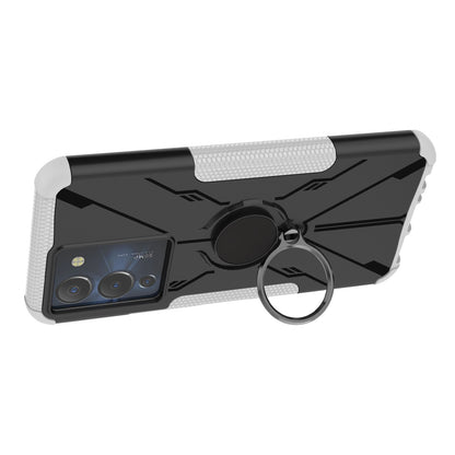For Infinix Note 12 G96 4G X670 Hard PC Back Flexible TPU Shock-Absorbing Cover Ring Holder Kickstand Anti-Slip Phone Case Support Magnetic Car Mount